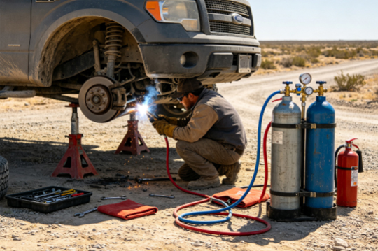 Outdoor Craftsmen Vehicle Emergency Repair Acetylene Tank Solution