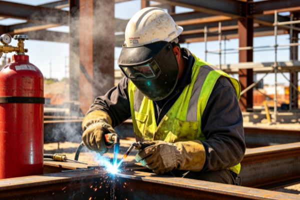Propane Cylinder Solutions for Large Steel Structure Installation